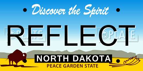 REFLECT North Dakota License Plate