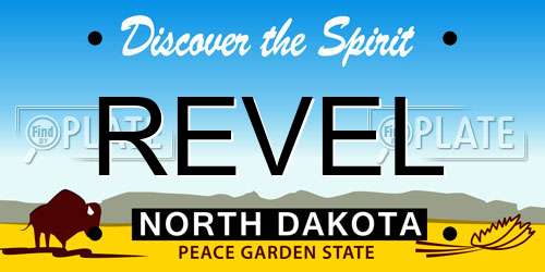 REVEL North Dakota License Plate