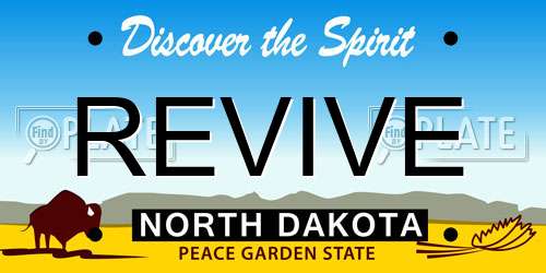 REVIVE North Dakota License Plate