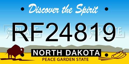 RF24819 North Dakota License Plate