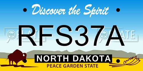 RFS37A North Dakota License Plate