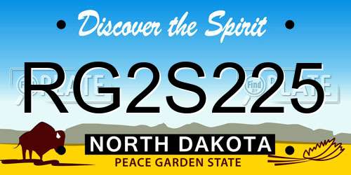RG2S225 North Dakota License Plate