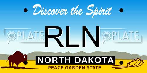 RLN North Dakota License Plate