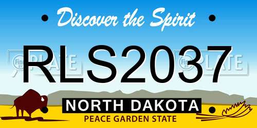 RLS2037 North Dakota License Plate