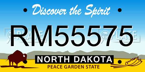 RM55575 North Dakota License Plate