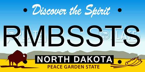 RMBSSTS North Dakota License Plate