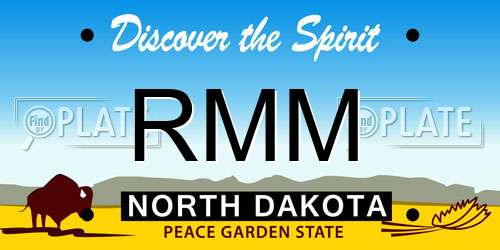RMM North Dakota License Plate