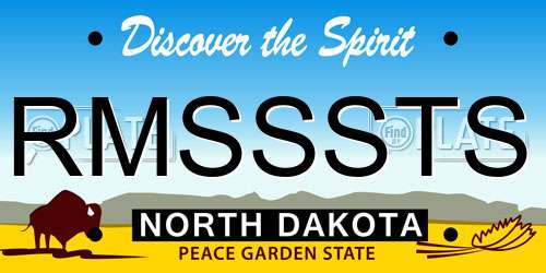 RMSSSTS North Dakota License Plate