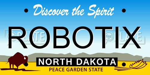 ROBOTIX North Dakota License Plate