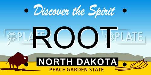 ROOT North Dakota License Plate