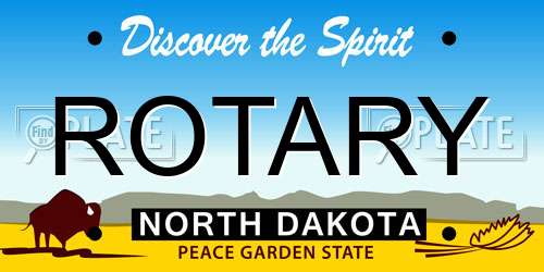 ROTARY North Dakota License Plate