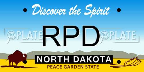 RPD North Dakota License Plate