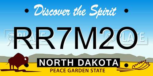 RR7M2O North Dakota License Plate