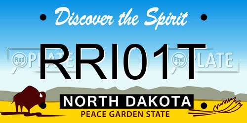 RRI01T North Dakota License Plate