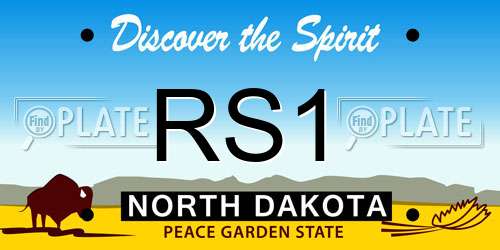 RS1 North Dakota License Plate