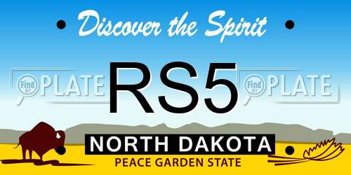 RS5 North Dakota License Plate