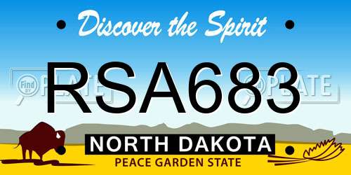 RSA683 North Dakota License Plate