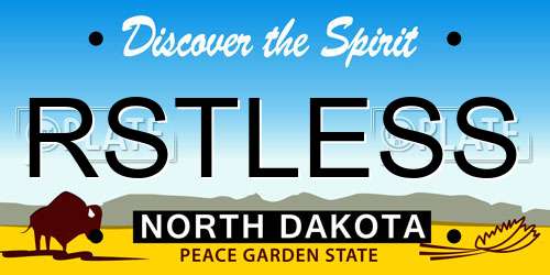 RSTLESS North Dakota License Plate