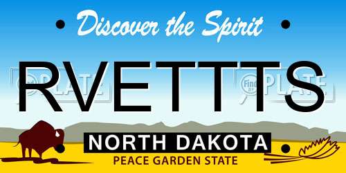 RVETTTS North Dakota License Plate