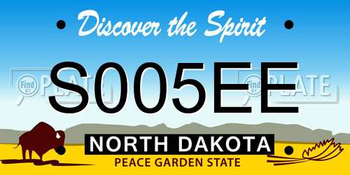 S005EE North Dakota License Plate