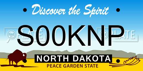 S00KNP North Dakota License Plate