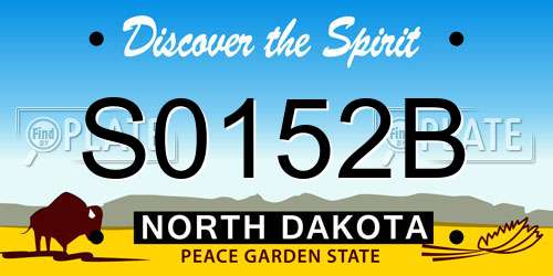 S0152B North Dakota License Plate