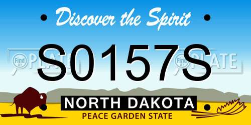 S0157S North Dakota License Plate