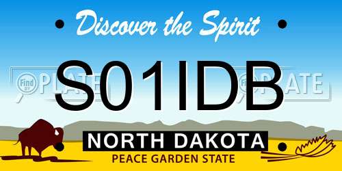 S01IDB North Dakota License Plate