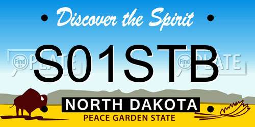 S01STB North Dakota License Plate