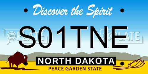 S01TNE North Dakota License Plate
