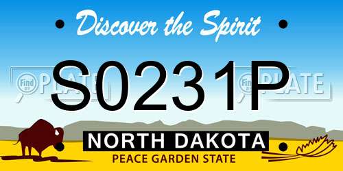 S0231P North Dakota License Plate