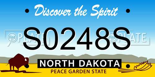 S0248S North Dakota License Plate