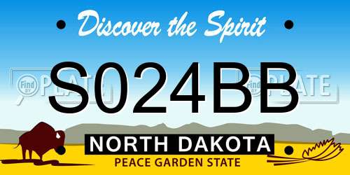 S024BB North Dakota License Plate