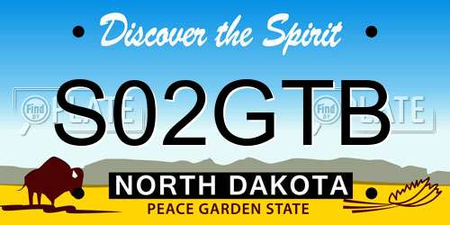S02GTB North Dakota License Plate