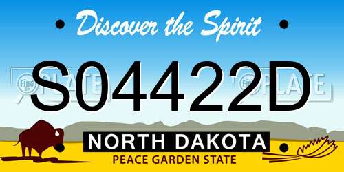 S04422D North Dakota License Plate