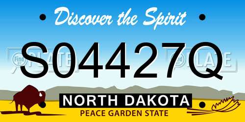 S04427Q North Dakota License Plate