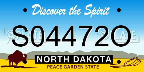 S04472O North Dakota License Plate