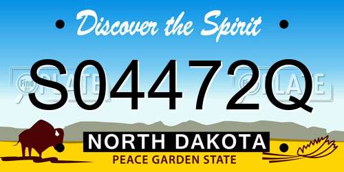 S04472Q North Dakota License Plate