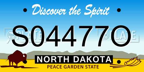 S04477O North Dakota License Plate