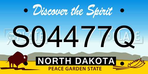 S04477Q North Dakota License Plate