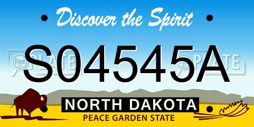 S04545A North Dakota License Plate