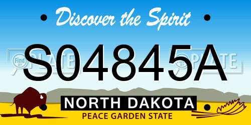 S04845A North Dakota License Plate