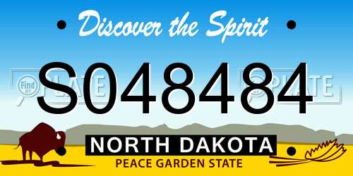 S048484 North Dakota License Plate