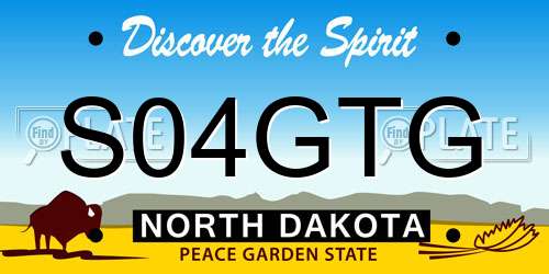 S04GTG North Dakota License Plate
