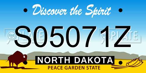 S05071Z North Dakota License Plate