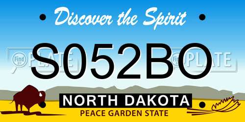S052BO North Dakota License Plate