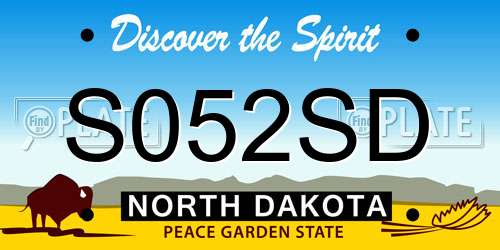 S052SD North Dakota License Plate
