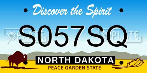 S057SQ North Dakota License Plate