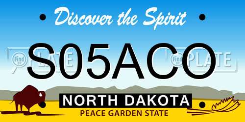 S05ACO North Dakota License Plate