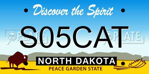 S05CAT North Dakota License Plate